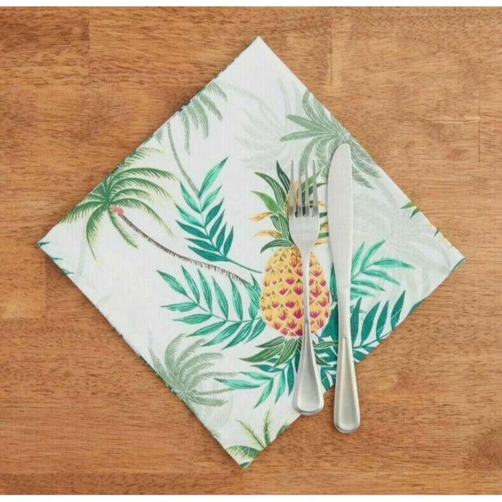 Tommy Bahama Napkins Set of 4 Paraguay Pineapple Beach Summer House Tropical
